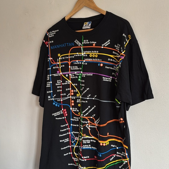 Vintage New York City Subway T-Shirt / XL / AOP - Picture 2 of 7